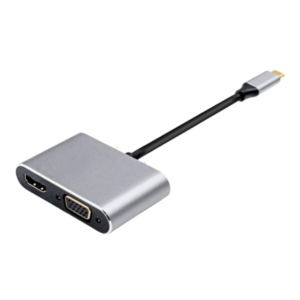 Adaptateur USB C VGA <span class=keywords><strong>HDMI</strong></span> 2 en 1 en alliage d'aluminium USB 3.1 Type C vers Type-C <span class=keywords><strong>HDMI</strong></span> 4K 30Hz 1080P Convertisseur Câble Adaptateur pour <span class=keywords><strong>iPhone</strong></span> - Product Image 3