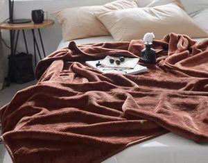 Manta de aire acondicionado de color sólido coral de estilo a cuadros moderno, sábana para persona individual o doble para siesta de <span class=keywords><strong>tarde</strong></span> - Product Image 5