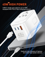 LDNIO Z8 Adaptor perjalanan internasional pengisi daya dinding Adaptor Travel Universal dengan soket steker listrik USB