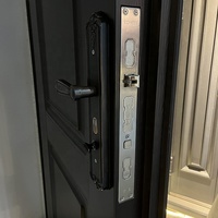 Vente de gros Porte double design de villa Porte d'entrée extérieure en métal et acier