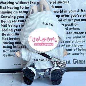 Sac à dos en tissu noir de marque de luxe <span class=keywords><strong>Paris</strong></span>, accessoires pour poupées en peluche, vêtements pour poupées, tenues pour poupées, adaptés à labubu, âge 14+ - Product Image 2