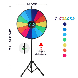 Roue de la Fortune Portable Multicolore en Métal, Taille Moyenne, pour Événements, Sports et Divertissement - Product Image 2