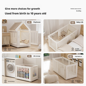 Corralito convertible para bebés, el más vendido, para juegos, guardería, cuna, almacenamiento de juguetes, portátil, para interiores, de HDPE, móvil - Product Image 3