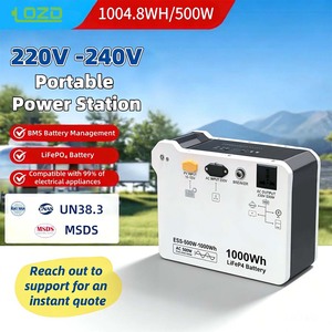Station d'alimentation solaire tout-en-un avec onduleur <span class=keywords><strong>500W</strong></span> et batterie LiFePO4 1kWh |   Prise de courant portable à énergie verte pour la maison et l'extérieur - Product Image 6