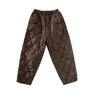 Harem Pants Black Diamond Quilted Thick Windproof Warm Loose Casual Pants For Women - Product Image 5