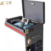 Máquina de Limpieza Láser de Fibra Portátil con Carro, Refrigerada por Aire 300W, Refrigerada por Agua 500W, Eliminador de Óxido, Pintura y Oxidación