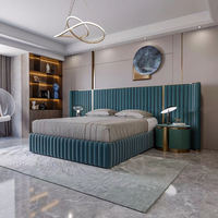 Kopfteile für Kingsize-Betten Luxuriöses Italienisches Luxusbettgestell Modernes Kingsize-Polsterbett Luxuriöses Kingsize-Bett