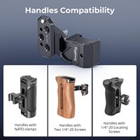 Adaptateur d'extension de poignée latérale en alliage d'aluminium léger Smallrig avec pince NATO et rails pour cages 4458