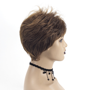 New Arrival Unique Design Natural Straight Short Synthetic Hair <strong>Wig</strong> Brown <strong>Wig</strong> <strong>Pixie</strong> <strong>Cut</strong> <strong>Wig</strong> for Women - Product Image 4