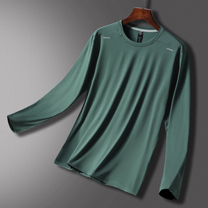 เสื้อยืดแขนยาวแบบถักด้วยความร้อนสำหรับผู้ชายเสื้อผ้าออกแบบได้ตามต้องการ - Product Image 2