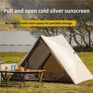 Vente directe d'usine, tente de camping automatique triangulaire quatre saisons en Oxford, abri de plage portable avec protection UV - Product Image 3