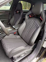 Accessoires automobiles : Housse en cuir personnalisée pour sièges sport de course, Siège baquet RS6 Sport pour Audi A3 A4 A5 A6 A7 Q5 Q7 Q8 – Amélioration