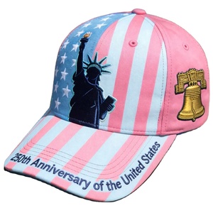 Gorra de Béisbol Deportiva Vintage de 6 Paneles con Estampado Digital de la Estatua de la Libertad de EE. UU., Bordado 3D, Visera Unisex, Personalizada, Estilo Urbano Informal, Protección Solar - Product Image 1