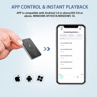 Aomago Petit Dictaphone portable Enregistreur d'appel téléphonique numérique professionnel Enregistreur audio stéréo