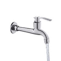 Robinet de salle de bain et de jardin moderne en alliage de zinc de haute qualité, à poignée unique, avec cartouche en laiton allongée et noyau de valve en céramique