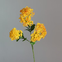 Groothandel Kunstmatige Real Touch 3-takkige Sedum-besbloemenstelen voor bruiloftsdecoratie op tafels