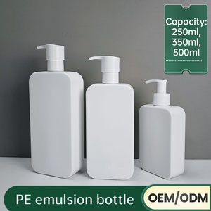 Bouteille carrée en PE Jieting en gros de 250 ml, 350 ml, 500 ml avec impression sérigraphiée et pulvérisateur à pompe pour lotion et gel douche - Product Image 3