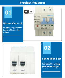 Tuya Wifi télécommande intelligente sans fil monophasé électrique <span class=keywords><strong>disjoncteur</strong></span> d'air sous vide principal réglable 25 <span class=keywords><strong>40</strong></span> 63 <span class=keywords><strong>Amp</strong></span> - Product Image 5