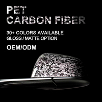Film de protection en fibre de carbone forgée PET, finition mate ou brillante, pour voitures, imperméable, effet changeant de couleur, directement de l'usine.