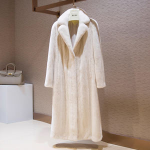 Abrigo de piel de visón natural clásico para mujer Precio al por mayor de fábrica de piel de Marta Real - Product Image 5