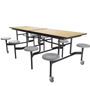Ensemble de chaises pliantes en métal modernes personnalisables pour les cafétérias, les salles à manger des entreprises, les cantines, les salles à manger des employés, les écoles - Product Image 1