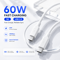 Câble USB C OEM ODM 60W 1,0m Type C vers C PD Charge Rapide 3A USB 2.0 Câble de Données Tressé en Nylon pour Appareils Mobiles