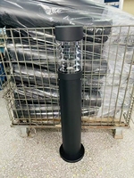 Lampadaire de Jardin Extérieur Vintage Rond Noir à LED 10W E27 Haute Luminosité pour Allée et Aménagement Paysager