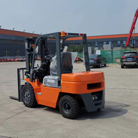 Chariot élévateur diesel 3 tonnes élégant avec cabine climatisée, prix direct usine, transmission automatique pour centre logistique