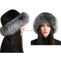 Chapeaux d'hiver pour femmes multicolores, magnifiques, en fausse fourrure de vison, chapeaux d'hiver en fausse fourrure de renard pour femmes, béret