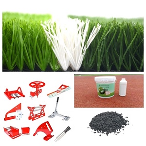 <span class=keywords><strong>Gazon</strong></span> artificiel pour terrain de football de 40 mm et 50 mm, en caoutchouc rempli de PE, durable, écologique, emballé en <span class=keywords><strong>rouleau</strong></span>, pour terrains de sport - Product Image 3