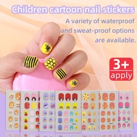 2026 Nieuwe Schattige Cartoon Lachende Dieren 3D Glanzende Hart Nagelfolie Stickers Decoraties Vrolijke Kinderen Fruit Designers Nagelstickers