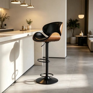Taburete de Bar de Lujo, Altura Ajustable, Giratorio, Moderno, para Hogar, Cafetería, Caja Registradora - Product Image 1