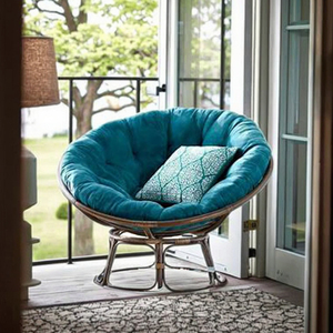 Rattan <strong>Eggs</strong> Moon <strong>Chair</strong> <strong>Cushion</strong> Plain Microfiber Knitted Polyester Flame Retardant Waterproof Removable Washable Seat <strong>Cushion</strong> - Product Image 3