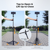 Treppiede per Telefono K&F Concept 72" 3-in-1 con Clip e Bastone Selfie Magnetico con Telecomando, Supporto Automatico per Telefono con Vite da 1/4" e Accessori