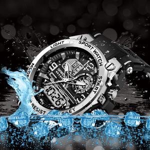 Montre électronique en acrylique <span class=keywords><strong>Sandar</strong></span> pour adolescents, hommes - tendance, cool, multifonctionnelle, sportive, écologique, résistante à l'eau 3BAR - Product Image 1