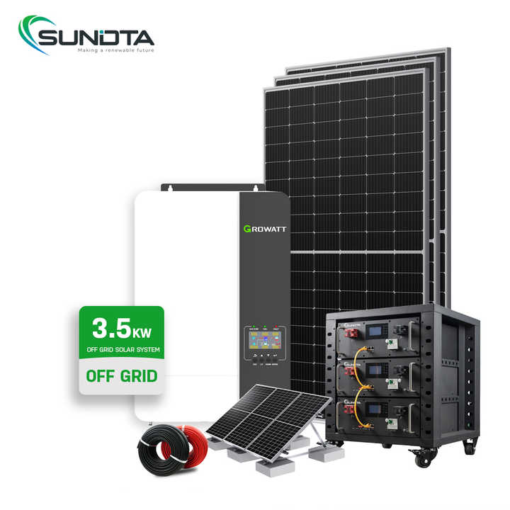 SUNDTA Solar System Hybrid Off Grid Solar Panel Power System for Home ...