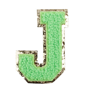 Özel büyük ısı logosu 7 inç işlemeli örgü Glitter kelimeler noel kauçuk şönil mektup yamalar için şapkalar - Product Image 1