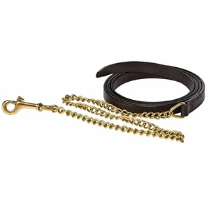 Estribos de Cuero Ecuestres de Diseño Personalizado con Cadena de Hierro Ligera y Broche de Latón, Cadena de 24 Pulgadas y 2 Correas de 2 Metros - Product Image 1
