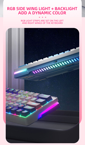 60% Anti-ghosting RGB Gaming Mechanical <b>Keyboard</b> 63 Hot Swappable 2.4G Wireless BT & Wired for Laptop Magic <b>Keyboard</b> for Compute - Product Image 5