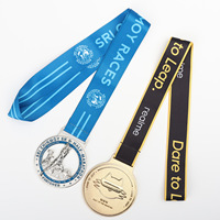 Cordon personnalisé en polyester pour médailles, avec crochet, pour récompenses de compétitions sportives, marathons, prix et souvenirs – Vente en gros