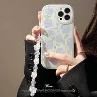 Coque de téléphone portable Temperament Rose compatible avec iPhone 18 Pro Max, iPhone 16, iPhone 15, iPhone 17, iPhone 12, iPhone 8, iPhone 14, transparente et avec chaîne.