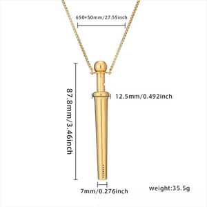 قلادة لتخفيف التوتر والقلق بطول 87.8 ملم من الفولاذ المقاوم للصدأ، قلادة للتأمل والإقلاع عن التدخين وتخفيف القلق - Product Image 3