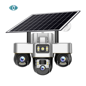 V380 An Ninh Máy Ảnh <span class=keywords><strong>3</strong></span> Ống Kính 8W Năng Lượng Mặt Trời Bảng Điều Khiển 8000MAh Pin 4G Sim Thẻ LTE Đầy Đủ Màu Sắc Tầm Nhìn Ban Đêm Không Dây Được Xây Dựng Trong Mic Đám Mây - Product Image 1