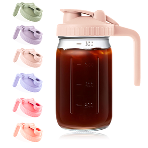 Bocal en verre anti-fuite de 32 oz pour stockage de boissons froides et aliments, avec couvercle à large ouverture, idéal pour lait maternel frais, thé, café, glace, cuisine - Product Image 5