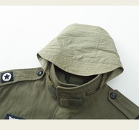 Blouson Bomber Amekaji Homme Style Old Money 100% Coton Chevrons Délavé Vintage Broderie Écusson Multi-poches Cargo Hiver