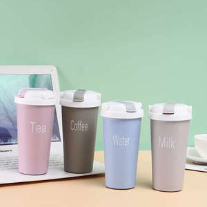 Vaso Térmico Moderno de Acero Inoxidable con Pajita, Capacidad de 450 ml, Antiderrames, para Viajes - Product Image 2