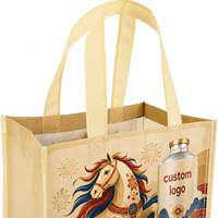 Sacs fourre-tout non tissés laminés personnalisés avec logo, réutilisables, imprimés, pour le commerce de détail, les courses et la promotion