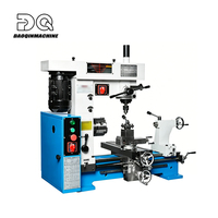 HQ500 Machine 3-en-1 verticale à broche MT3 pour usinage de métaux, usage moyen, mini atelier, portable, tour-fraiseuse-perceuse combinée 220V, garantie 1 an
