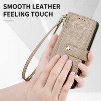 Étui de luxe en cuir PU pour iPhone 18 17 16, coque de protection pour téléphone portable Samsung S Series, Samsung A Series, Xiaomi, HUAWEI