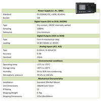 PMC-518D Terminal distant intelligent Affichage LCD Montage sur rail DIN RS485 RTU Interface d'entrée numérique analogique Réseau Modbus